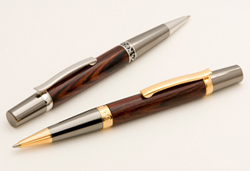 Sierra Elegant Beauty Black Titanium and Titanium Gold or Black Titanium and Platinum Ballpoint Pen