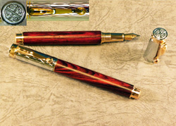 Electra&trade;  Upgrade Gold and Chrome Fountain Pen