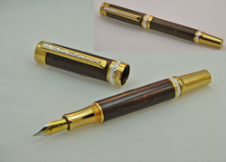 Cambridge Hybrid&trade; Roller Ball (Ster.Silver Accents with Tit.Gold )