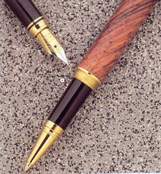 Flat Top American&trade; Screw Cap Fountain Pen (Titanium Gold)
