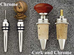 Wine bottle stopper kits Chrome