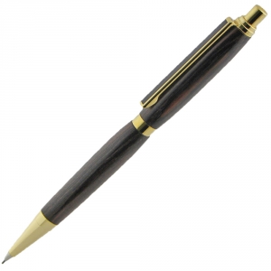 24k Gold -Prop Pencil - 0.70mm - Black Line  Clip W/ Flat Center Ring