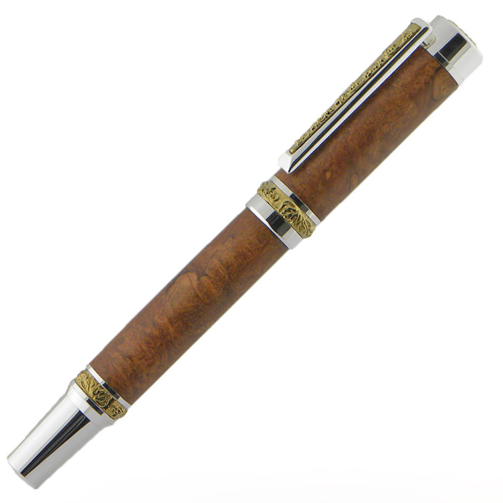 Cambridge Hybrid™ Fountain Pen Hardite Accents with Silver Pen Kit