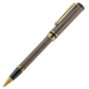 Flat Top American&trade; Ballpoint - Double Twist - Gold