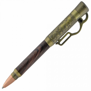 Lever Action Ballpoint Pen - Antique Brass