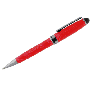 Turned Tube Round Top European&trade; Ballpoint Double Twist Pen Kit - Chrome