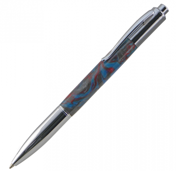 Yari Button Click Ballpoint Pen Chrome