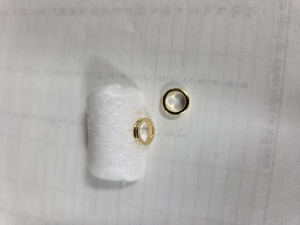 7mm gold Pen Beaded Center Ring (100)