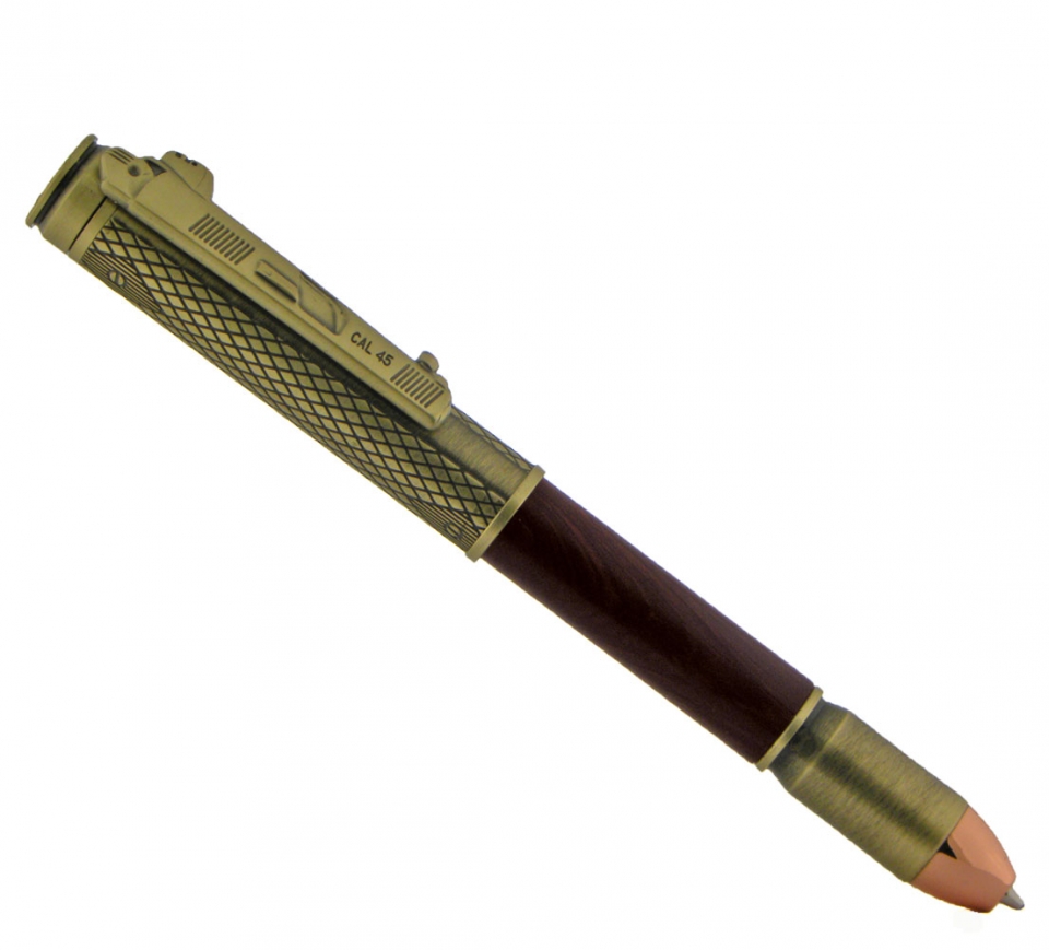 45 CAL Bullet Pen Antique Brass