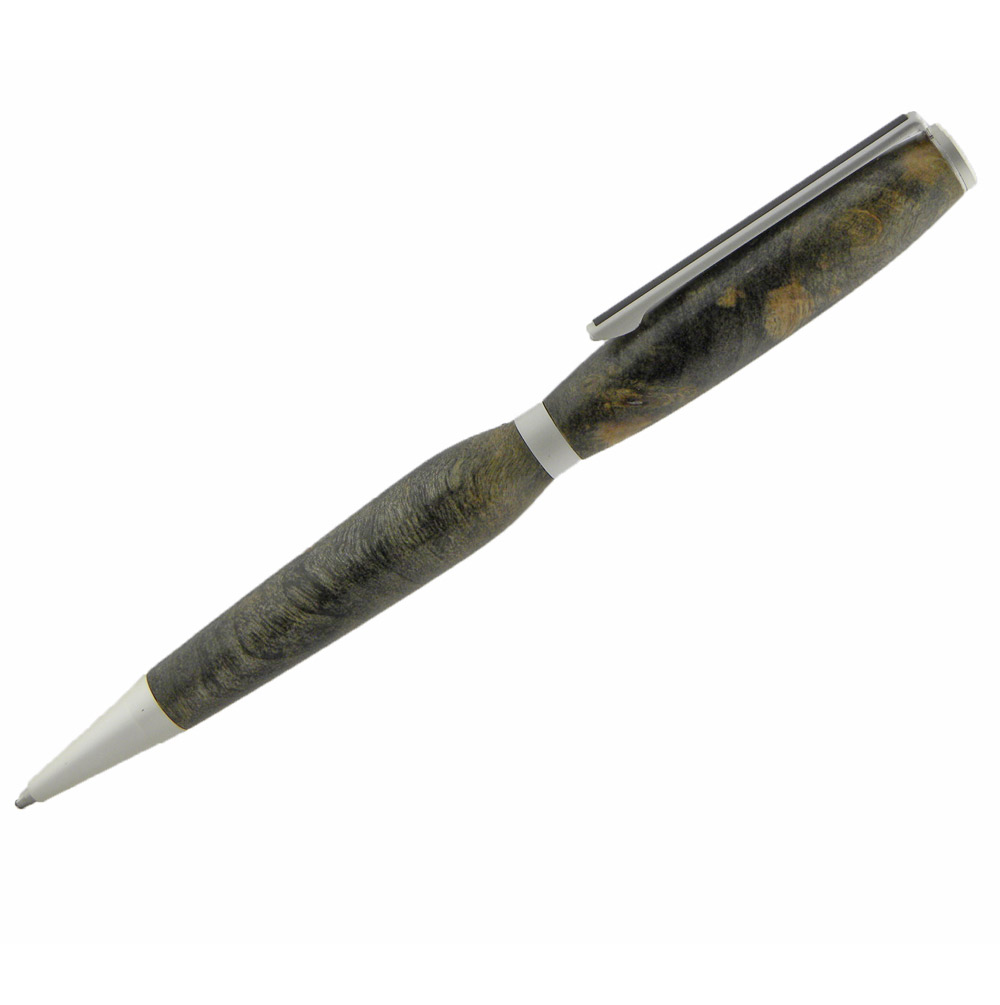 Twist 7MM Ballpoint Pen Satin Silver Pen Kit Making Supplies Berea HardWoods