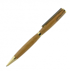 Twist 7mm Ballpoint Pen - Titanium Gold - Black Line Clip W/ Flat Center Ring Twist 7mm Ballpoint Pen - Titanium Gold - Black Line Clip W/ Flat Center Ring