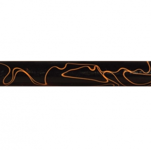 Black and Orange Swirl Acrylic Pen Blank