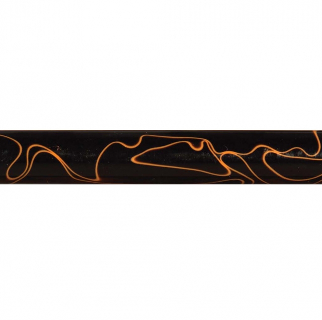 Black and Orange Swirl Acrylic Pen Blank