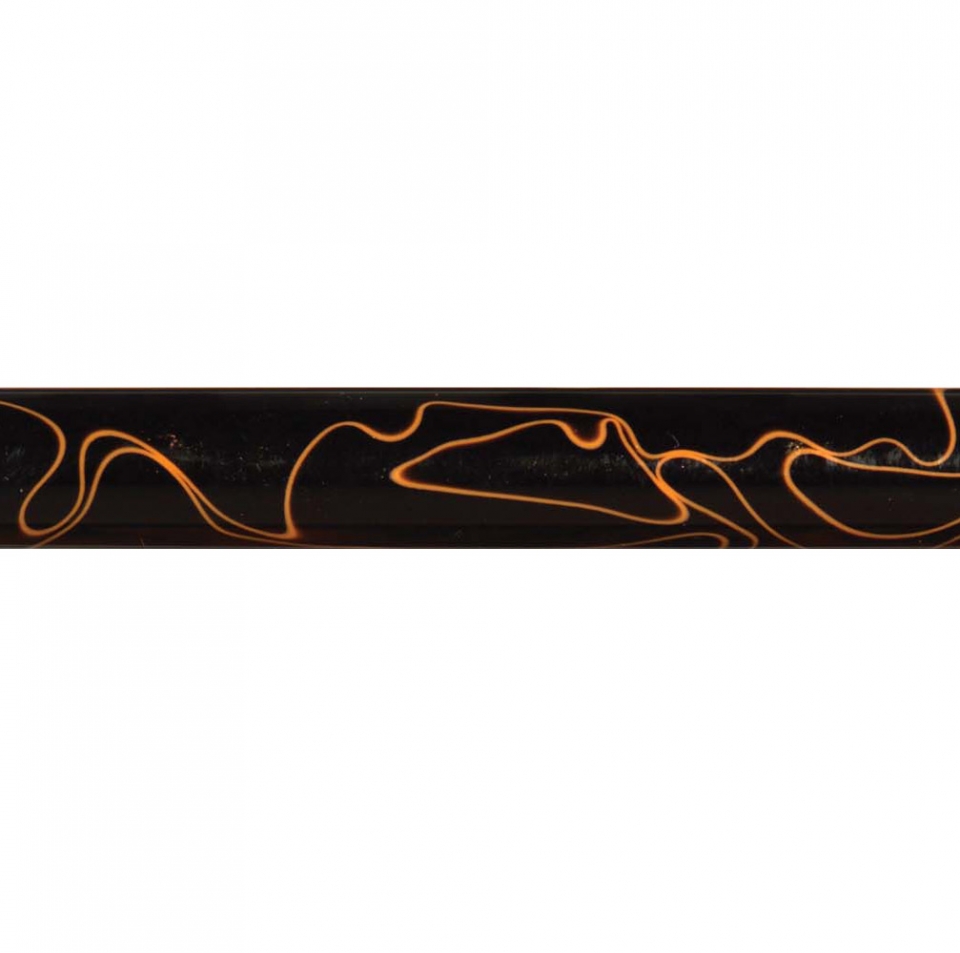 Black and Orange Swirl Acrylic Pen Blank