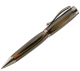 Silvery Bronze with Black and Red Pinstripe Acrylic pen Blank
