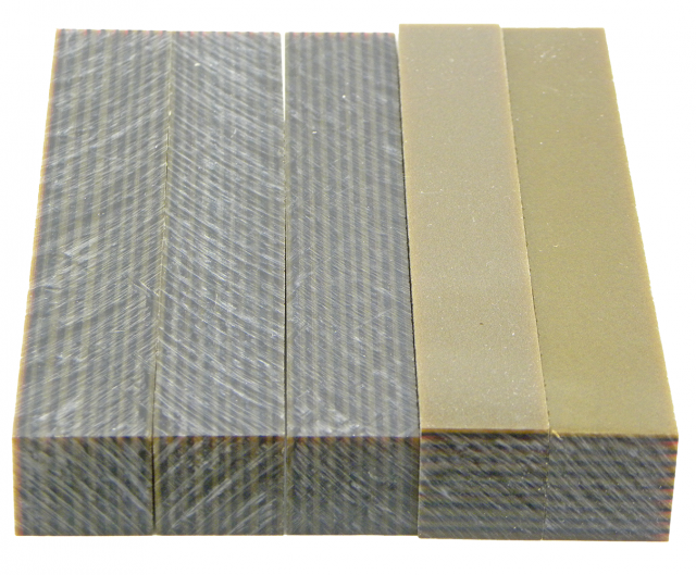 Silvery Bronze with Black and Red Pinstripe Acrylic pen Blank