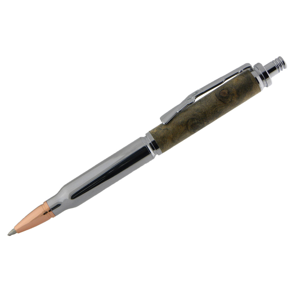 Cartridge Bullet Click Pen Chrome Pen Kit Making Supplies Berea HardWoods