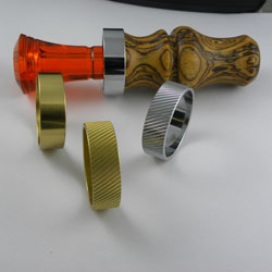 DUCK CALL BANDS KNURL CHROME