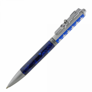 Alpha Team Button Click Ballpoint Pen - Chrome and Satin Chrome