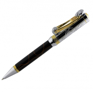 Motorcycle Ballpoint Pen - Gold and Chrome