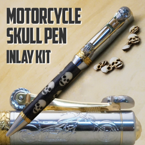 Motorcycle Skull Pen inlay kit