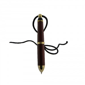 Detachable Necklace Pen with - 30in Silk Cord 24K Gold
