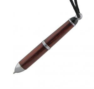 Detachable Necklace Pen with  - 30in Silk Cord - Chrome
