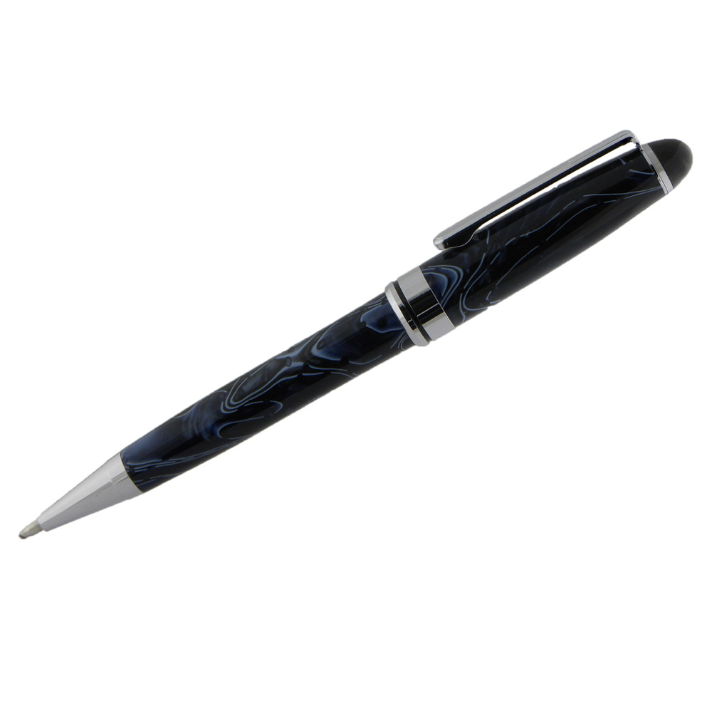 Round Top European™ Ballpoint Double Twist Platinum Pen Kit Making Supplies Berea HardWoods