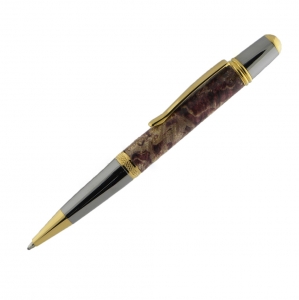 Sierra&reg; Black Titanium and Titanium Gold Ballpoint Pen