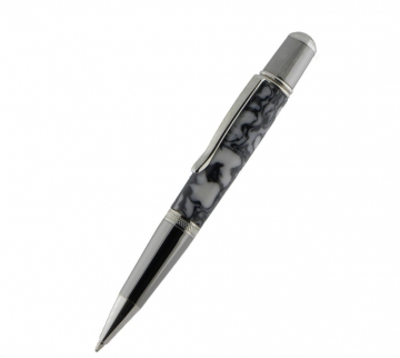 Sierra® Vista Ballpoint Pen - Black Titanium and Platinium