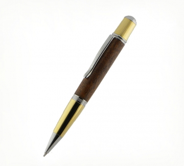 Sierra® Vista Ballpoint Pen - Titanium Gold and Platinum