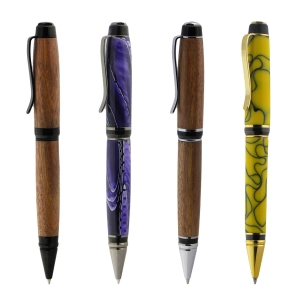 Cigar Ballpoint Pen Starter Pack - 4 Kits, FREE Bushings, FREE Drill Bit
